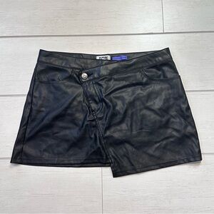 Black Faux Leather Mini Skirt